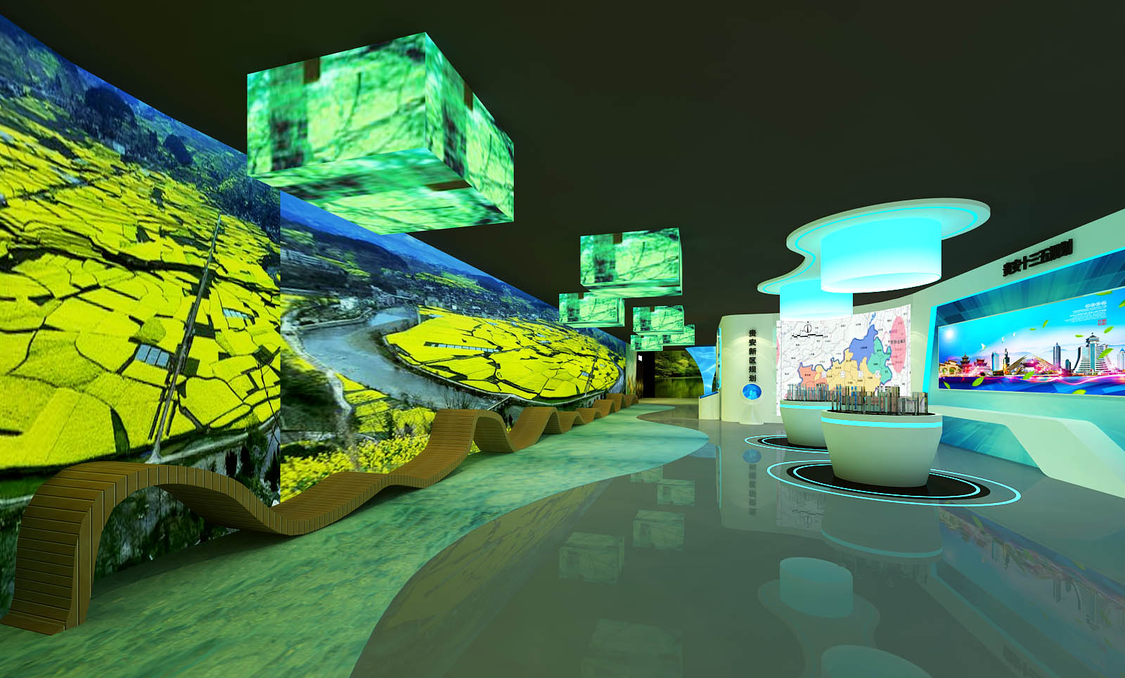 城市產(chǎn)業(yè)規(guī)劃多媒體展館設(shè)計